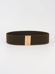 Alloy Buckle Elastic Belt - Trendsi