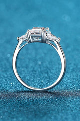 3 Carat Moissanite 925 Sterling Silver Rhodium-Plated Ring - Flyclothing LLC