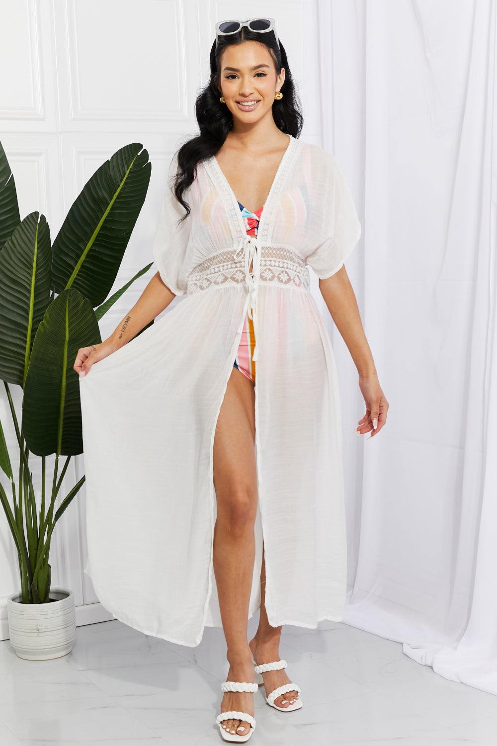 Marina West Swim Sun Goddess Tied Maxi Cover-Up - Flyclothing LLC