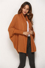 Open Front Batwing Sleeve Cardigan - Flyclothing LLC