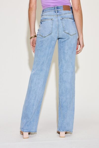 Judy Blue Full Size V Front Waistband Straight Jeans - Flyclothing LLC