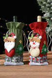 4-Pack Drawstring Christmas Wine Bottle Covers - Flyclothing LLC