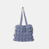 Drawstring Quilted Shoulder Bag - Flyclothing LLC