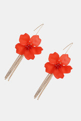 Flower Shape Acrylic Dangle Earrigs - Flyclothing LLC