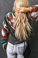 Drawstring Hooded Pocketed Denim Jacket - Trendsi