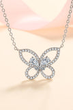 Moissanite Butterfly Pendant Necklace - Flyclothing LLC