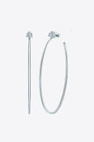 925 Sterling Silver Moissanite Hoop Earrings - Flyclothing LLC