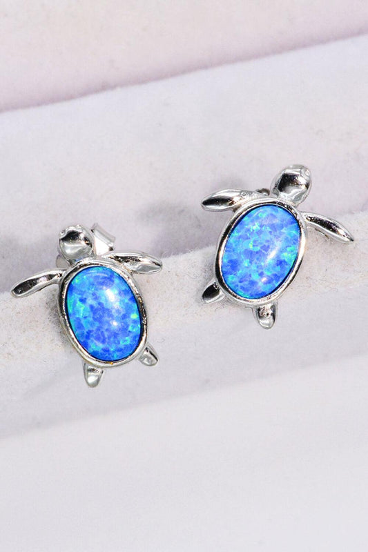 Opal Turtle Stud Earrings - Flyclothing LLC