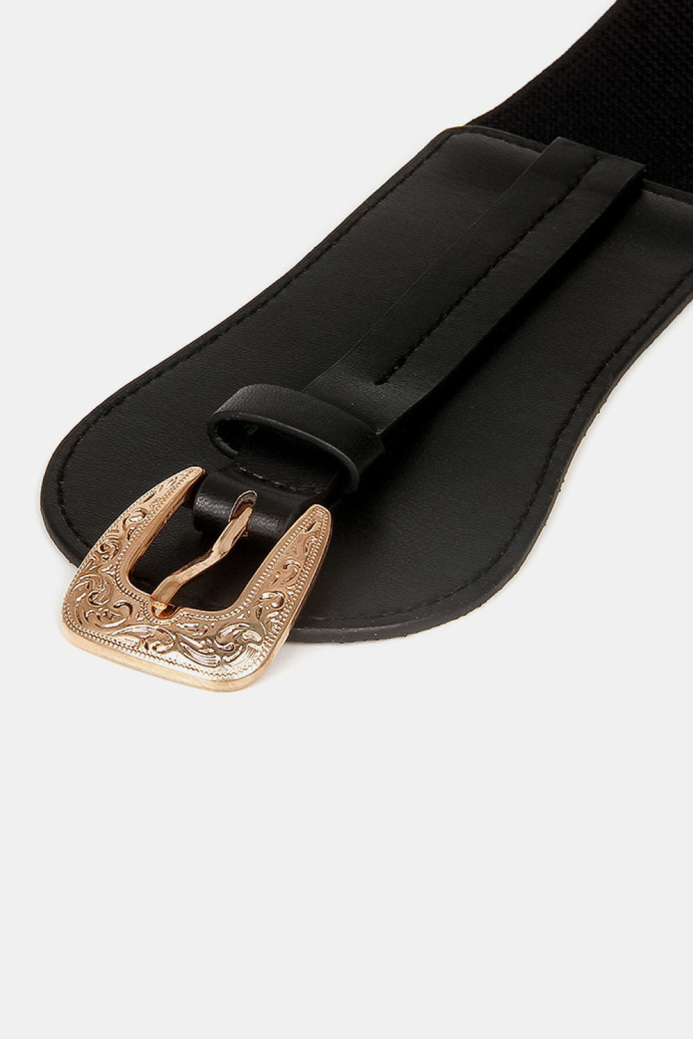 Wide Elastic Belt with Alloy Buckle - Flyclothing LLC