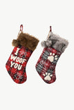 2-Pack Plush Christmas Stockings - Flyclothing LLC