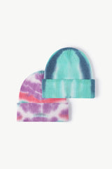 Tie-Dye Cuffed Knit Beanie - Flyclothing LLC