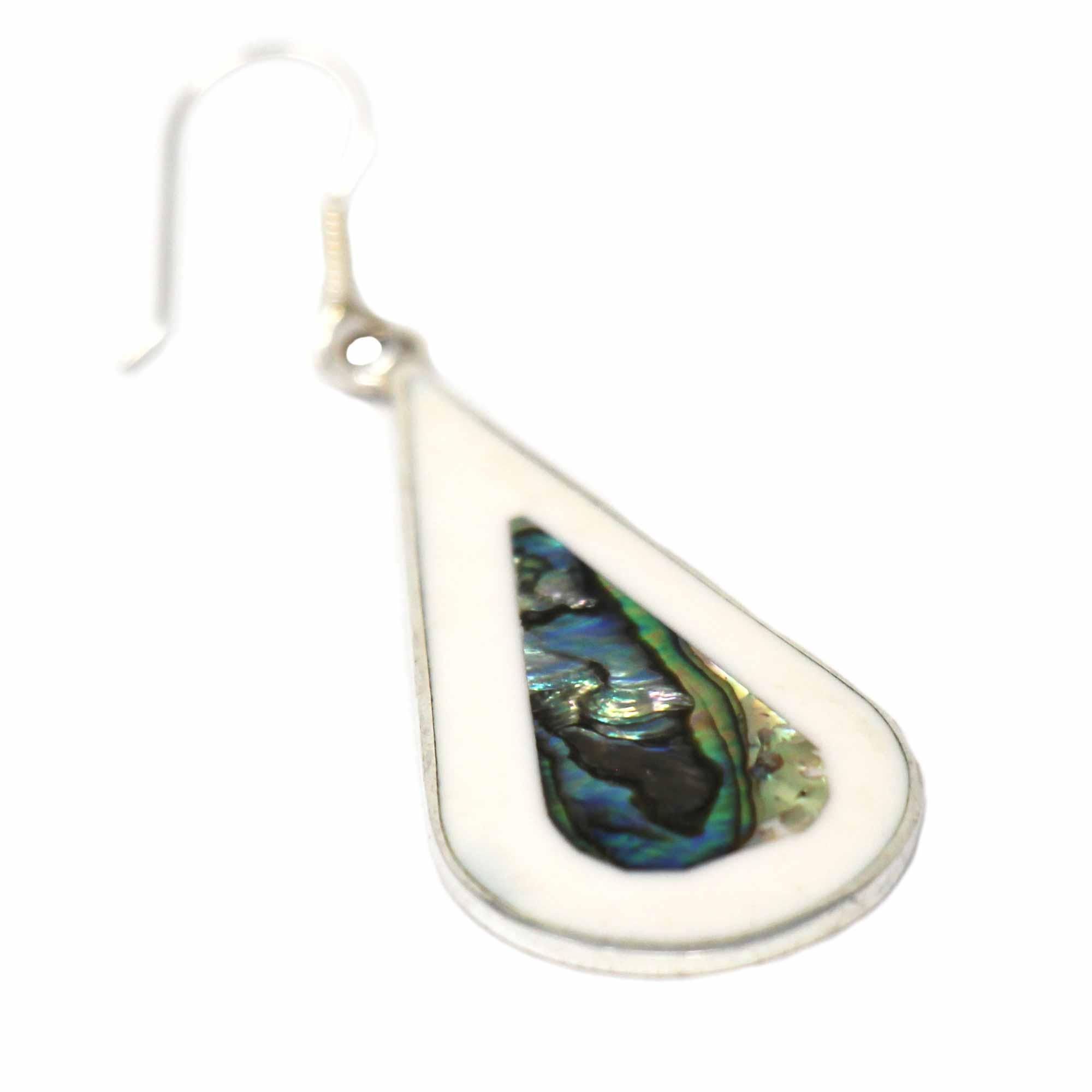 Teardrop Abalone and Mother of Pearl Drop Earrings - Flyclothing LLC