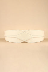 Elastic Wide PU Belt - Flyclothing LLC