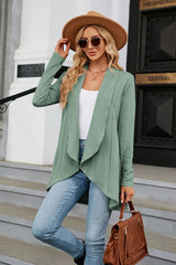 Open Front Long Sleeve Cardigan - Flyclothing LLC