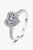 1 Carat Moissanite Heart-Shaped Ring - Flyclothing LLC