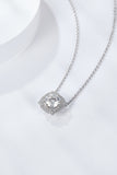 1 Carat Moissanite Flower Shape Pendant Chain Necklace - Flyclothing LLC