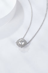 1 Carat Moissanite Flower Shape Pendant Chain Necklace - Flyclothing LLC