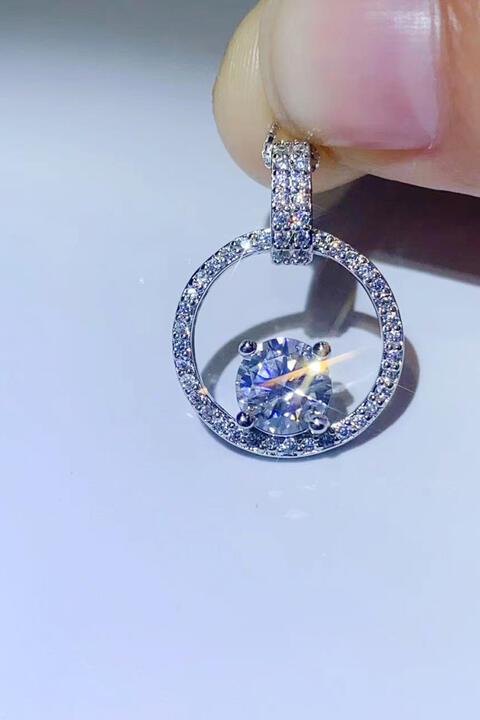 1 Carat Moissanite 925 Sterling Silver Necklace - Flyclothing LLC