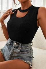 Cutout Sleeveless Top - Flyclothing LLC