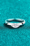 Moissanite Rhodium-Plated Ring - Flyclothing LLC