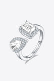 1 Carat Moissanite 925 Sterling Silver Open Ring - Flyclothing LLC