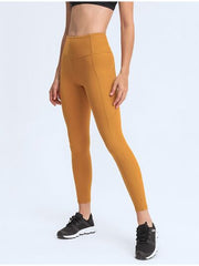 Double Take Wide Waistband Leggings with Pockets - Flyclothing LLC