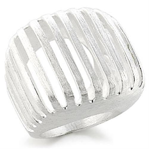 Alamode Silver Brass Ring with No Stone - Alamode