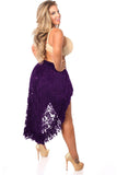 Daisy Corsets Plum High Low Lace Skirt - Flyclothing LLC