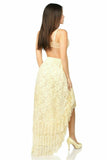 Daisy Corsets Cream High Low Lace Skirt - Flyclothing LLC