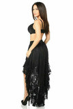 Daisy Corsets Black High Low Lace Skirt - Flyclothing LLC