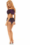 Daisy Corsets Purple Velvet Ruffle Panty - Flyclothing LLC