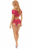 Daisy Corsets Fuchsia Velvet Ruffle Panty - Flyclothing LLC