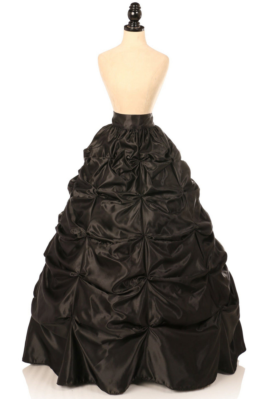 Daisy Corsets Black Satin Pick-Up Long Skirt