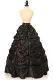 Daisy Corsets Black Satin Pick-Up Long Skirt