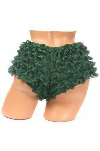 Daisy Corsets Green Glitter Ruffle Panty - Flyclothing LLC