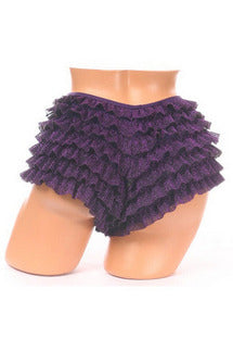 Daisy Corsets Purple Glitter Ruffle Panty - Flyclothing LLC