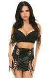 Daisy Corsets Black Patent Lace-Up Skirt w/Black Lacing