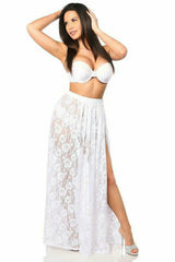 Daisy Corsets Sheer White Lace Skirt