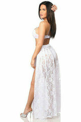 Daisy Corsets Sheer White Lace Skirt - Flyclothing LLC