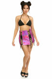 Daisy Corsets Fuchsia Holo Lace-Up Skirt - Flyclothing LLC