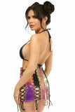 Daisy Corsets Rainbow Gold Holo Lace-Up Skirt - Flyclothing LLC