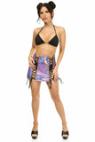 Daisy Corsets Lavender Holo Lace-Up Skirt - Flyclothing LLC