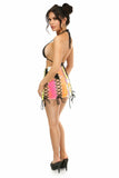 Daisy Corsets Yellow/Pink Holo Lace-Up Skirt - Flyclothing LLC