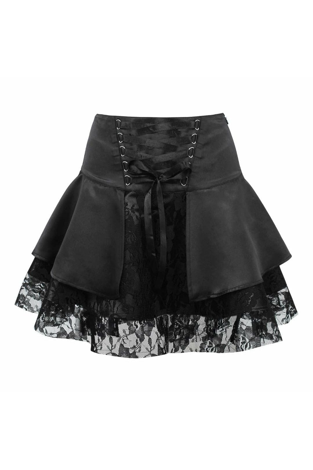 Daisy Corsets Black w/Black Lace Gothic Skirt - Daisy Corsets