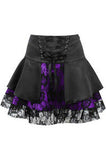 Daisy Corsets Purple w/Black Lace Gothic Skirt