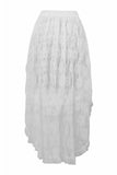 Daisy Corsets White Lace Hi Low Skirt - Flyclothing LLC