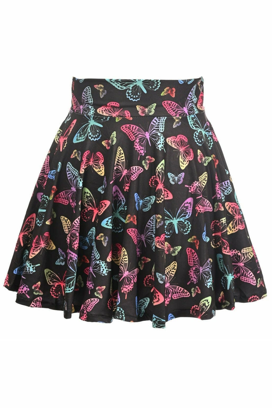 Daisy Corsets Butterfly Print Stretch Lycra Skirt - Daisy Corsets