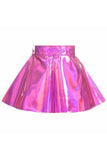 Daisy Corsets Fuchsia Holo Skater Skirt - Daisy Corsets