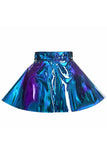 Daisy Corsets Blue/Teal Holo Skater Skirt