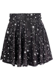 Daisy Corsets Celestial Print Stretch Lycra Skirt